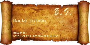 Bartó István névjegykártya